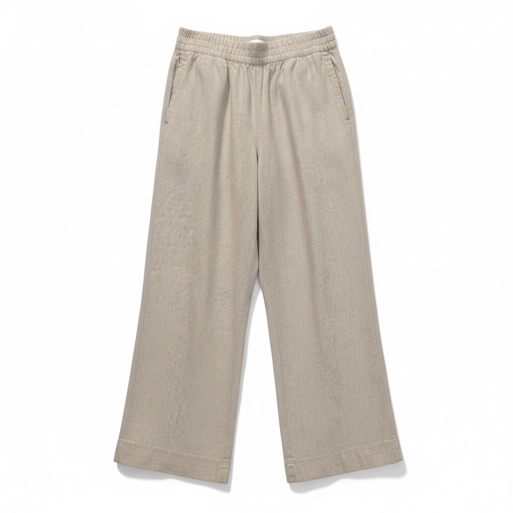 Old Navy Size M Comfort Waistband Linen/Rayon Wide Leg Pants w/Pockets